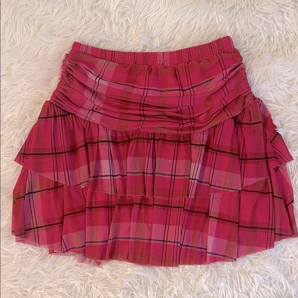 Chelsea & Violet Pink Plaid Skirt Size Medium (8/10) NWT